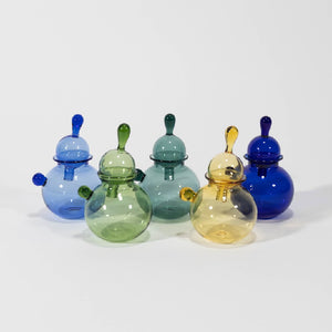 GLASS CARB CAP W/ STAND