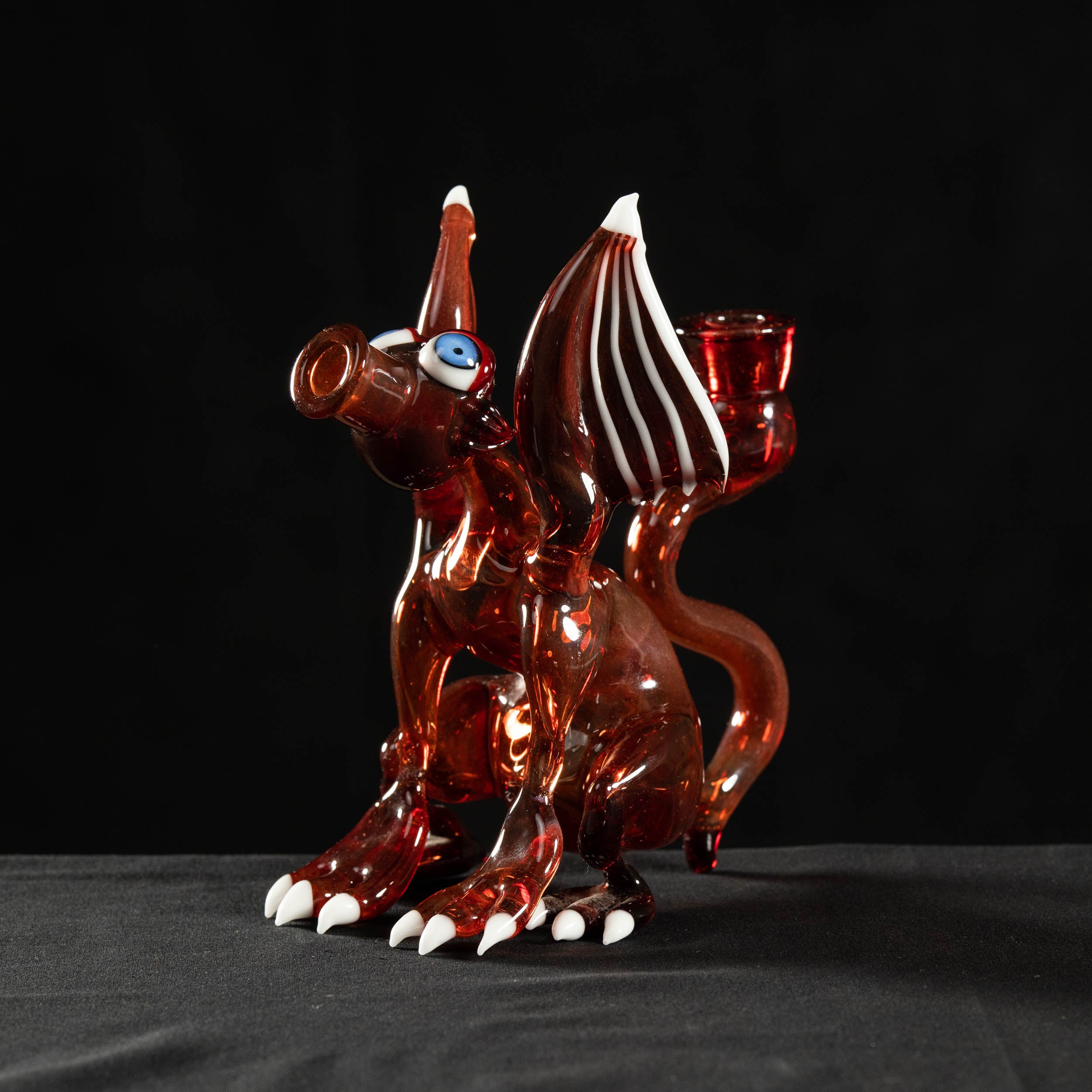 #1155: Red Dragon with White Stripes