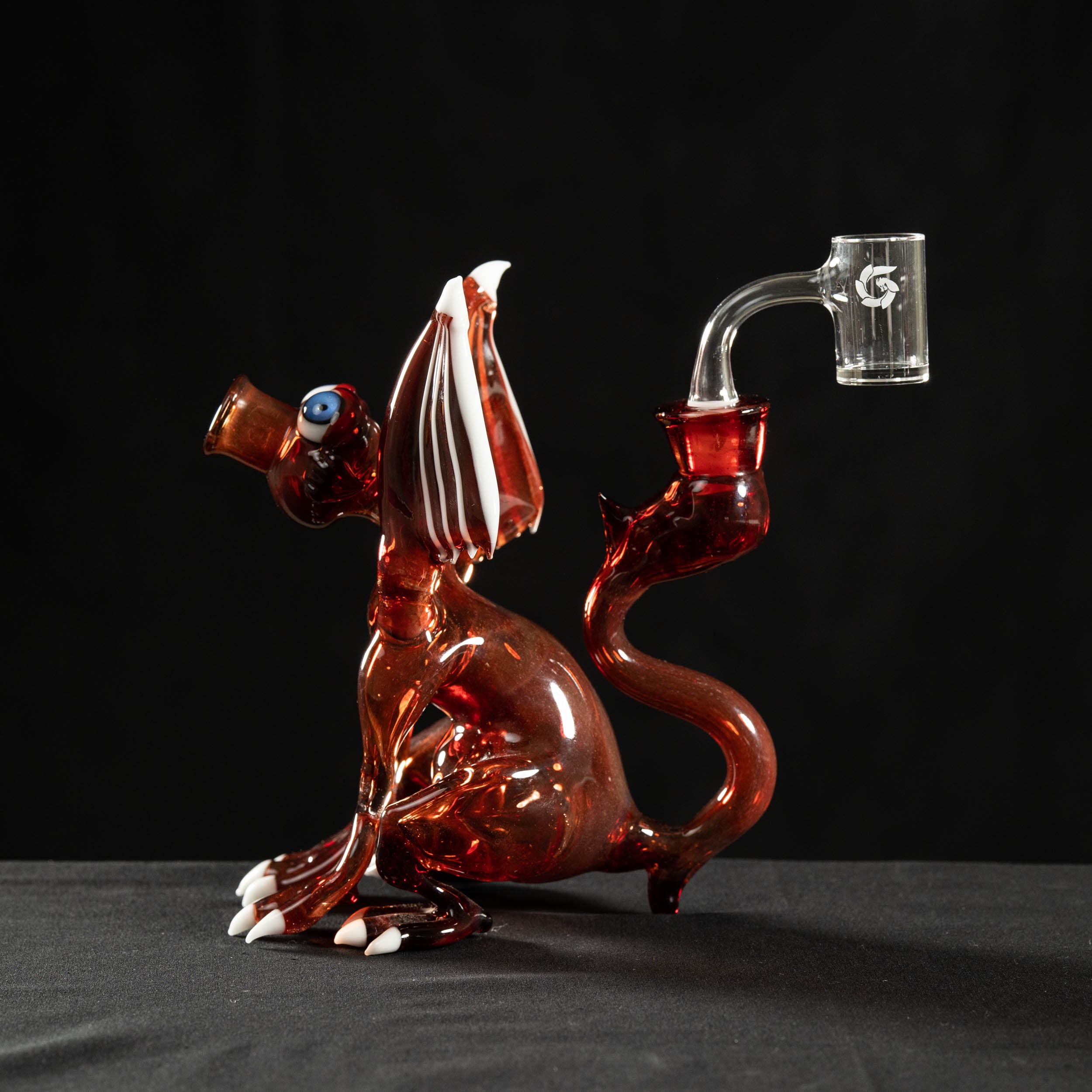 #1155: Red Dragon with White Stripes