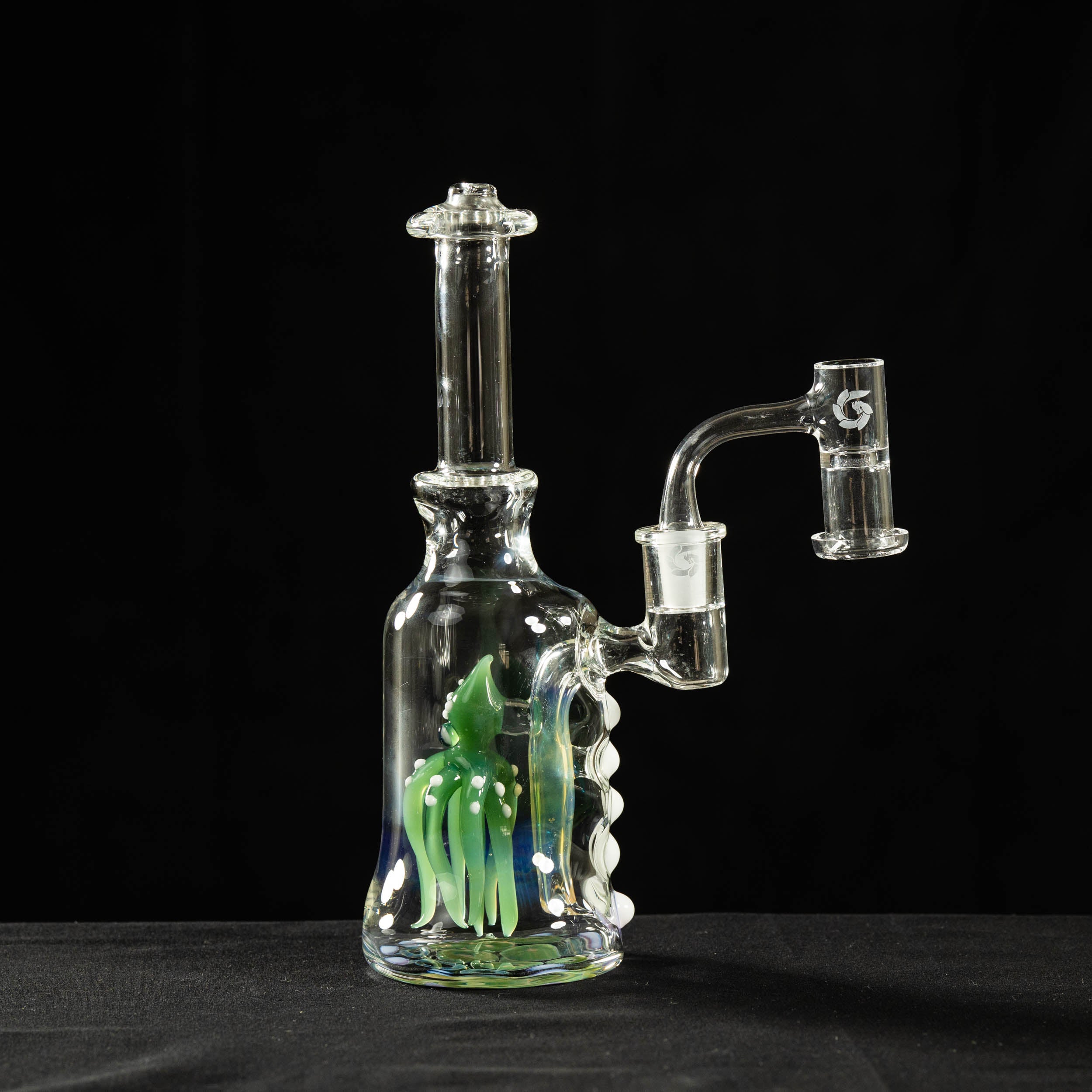 #1170: Green Squid in a Bottle Bubbler