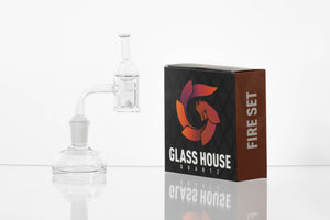 Glasshouse Fire Flat Top 25mm Cup Full Quartz "Fire Set!"