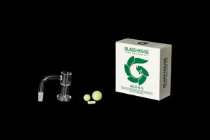 Glasshouse Terp Vacuum Kit 20mm cup with Glow in the Dark 12mm Pearl, 20mm Cap and Dark Capsule