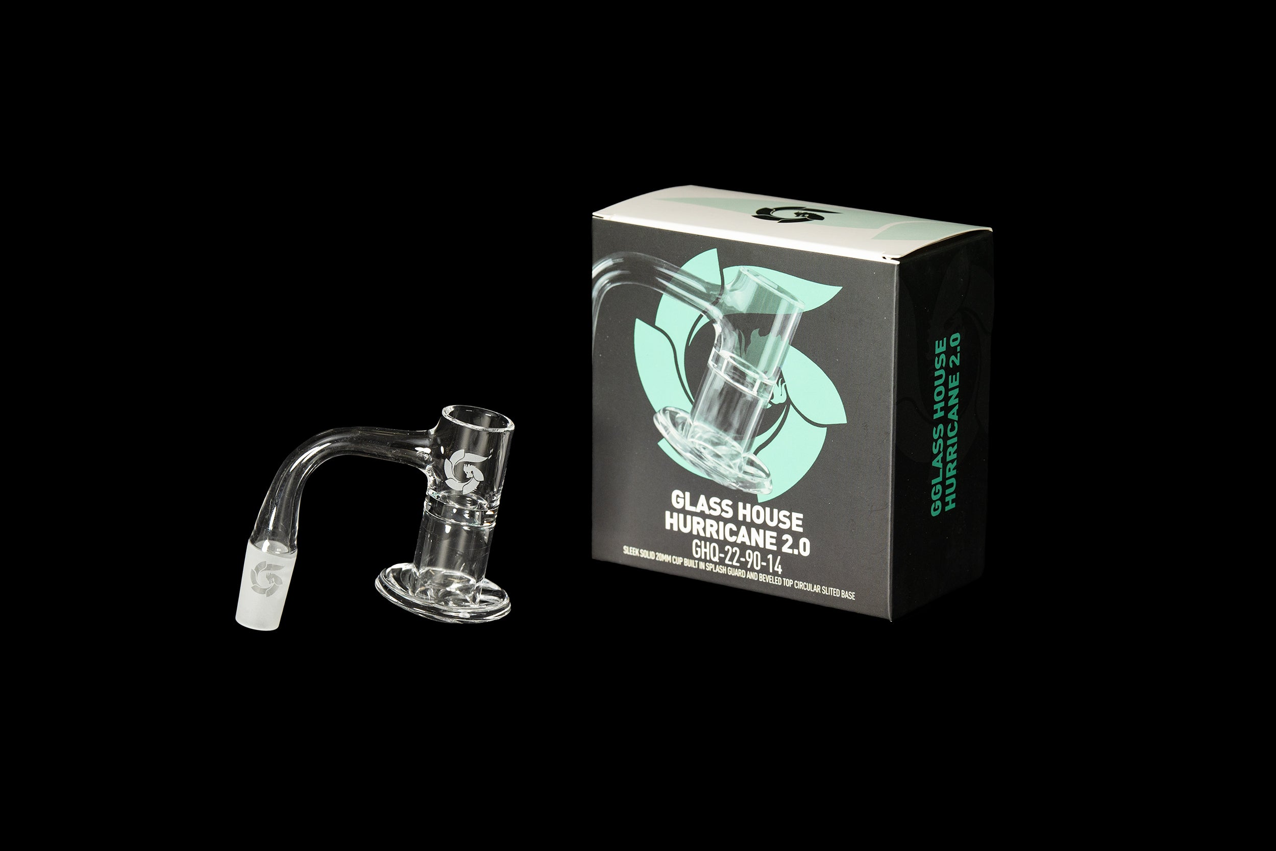 Glasshouse Hurricane 2.0 Sleek Solid 20mm Cup Beveled Top Circular Slitted Base