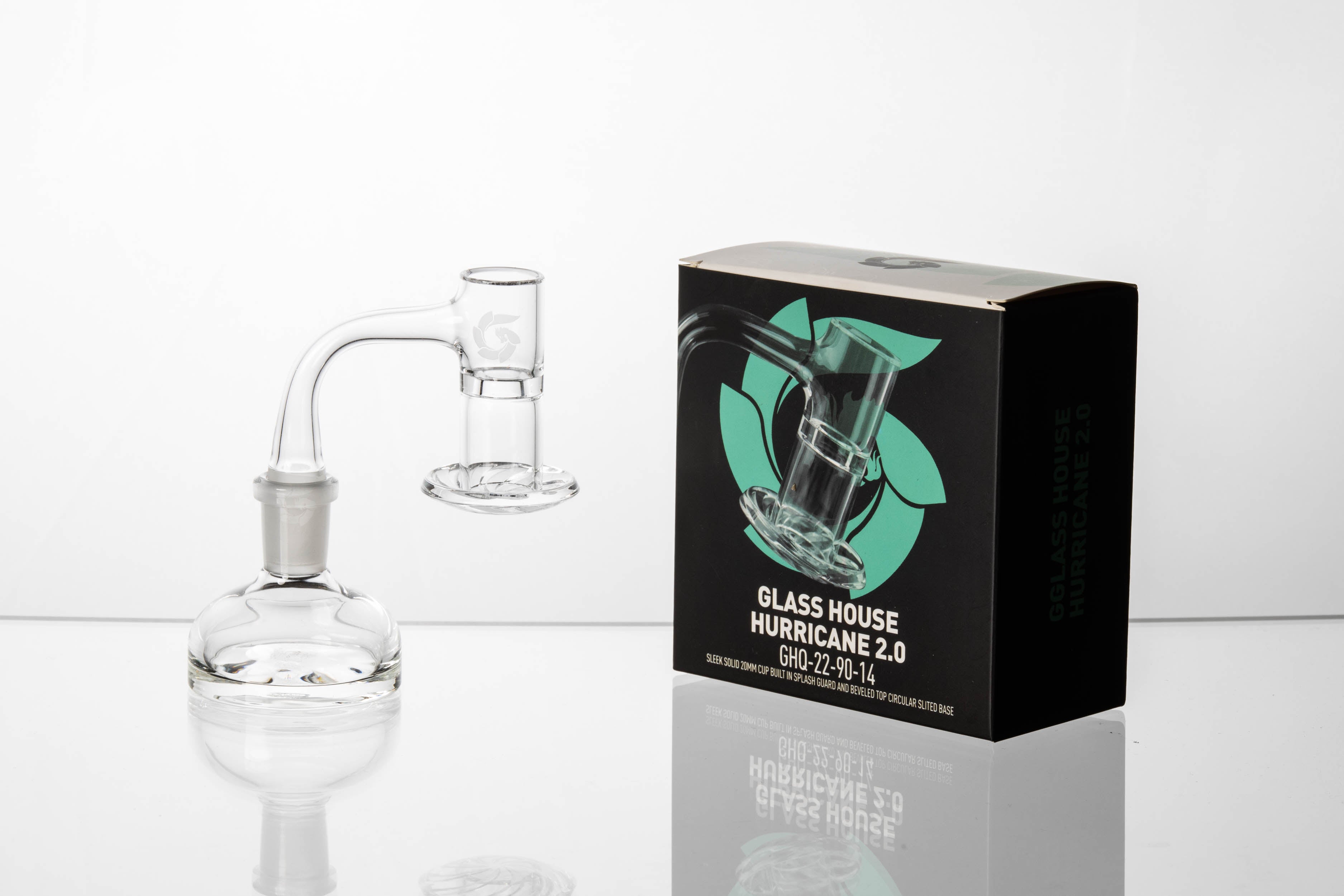Glasshouse Hurricane 2.0 Sleek Solid 20mm Cup Beveled Top Circular Slitted Base